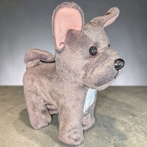 American Girl Doll Pet Dog Posable Legs Gray Frenchie Toy French Bulldog